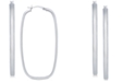 Macy's Large Rectangular Hoop Earrings in Sterling Silver